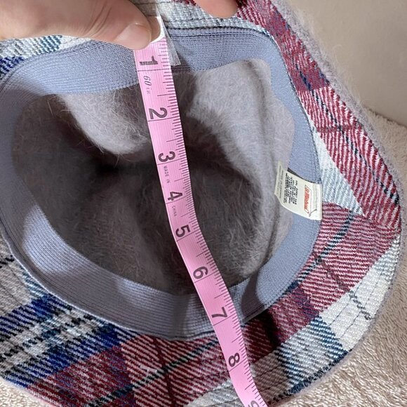 Vintage St. Michael Purple Grey Rabbit Hair Bucket Style Hat - Picture 6 of 9